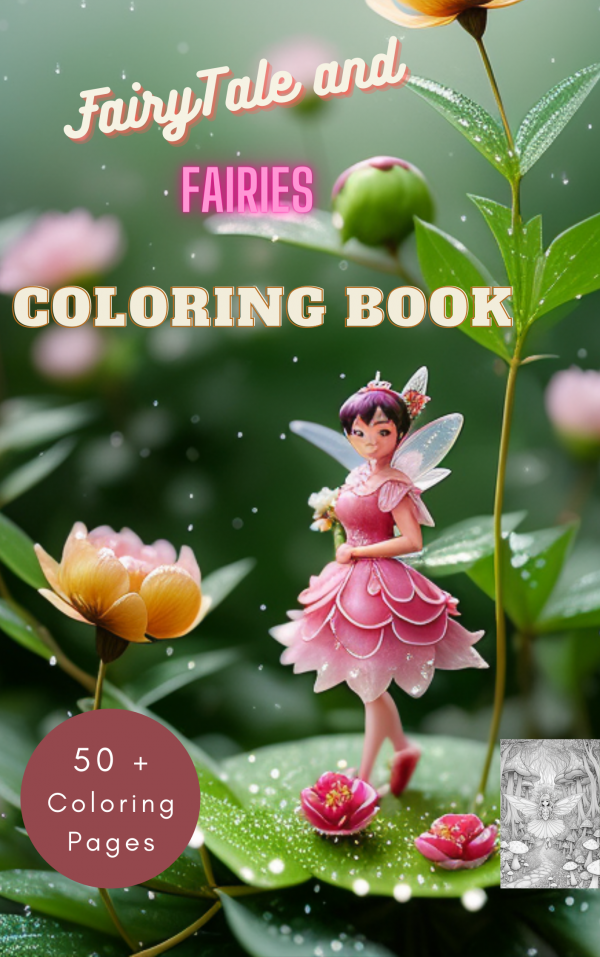 Fairy Coloring Book as a Digital Download